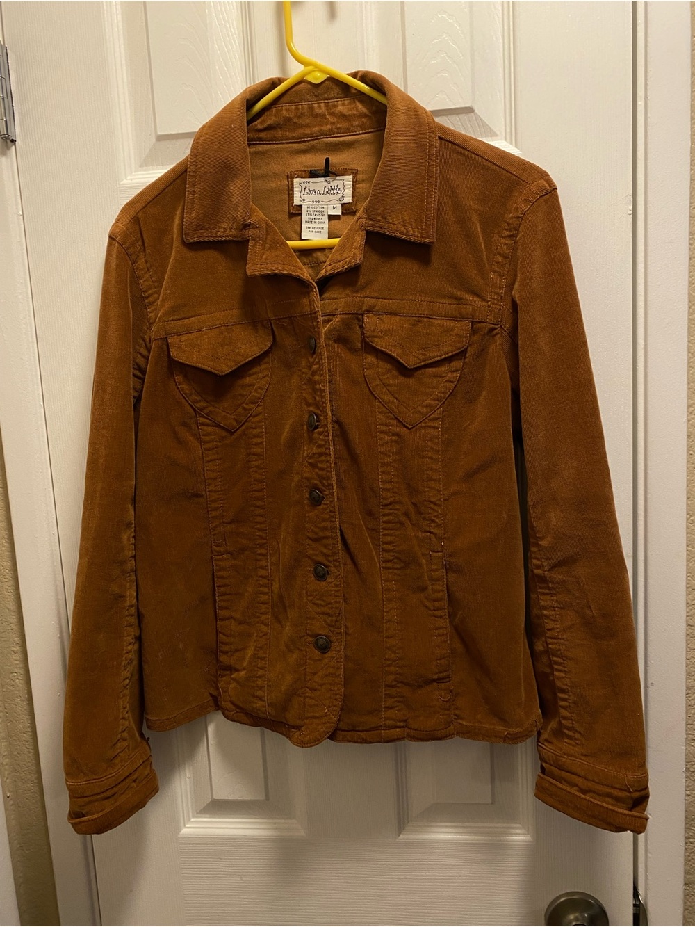 Woolrich Women's Rust Brown Corduroy Button Jacket